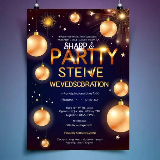 Prompt: Create a flyer for wonderful Wednesday celebration at office on 17th April evening 6:30pm sharp. Many activities are planned. Create this flyer In office party invitation style no text