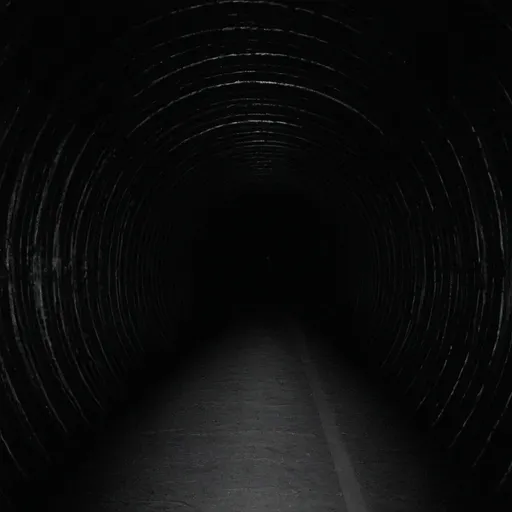 Prompt: endless very dark no light tunnel no end 