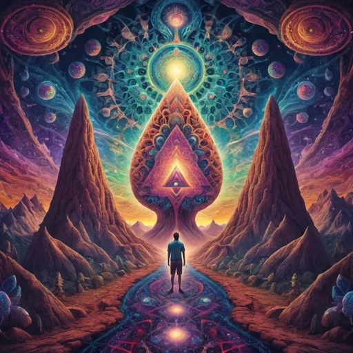 Prompt: What you see when you break through on a DMT trip.