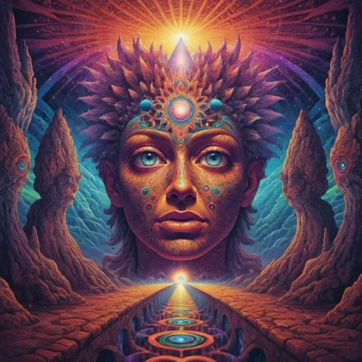 Prompt: What you see when you break through on a DMT trip.