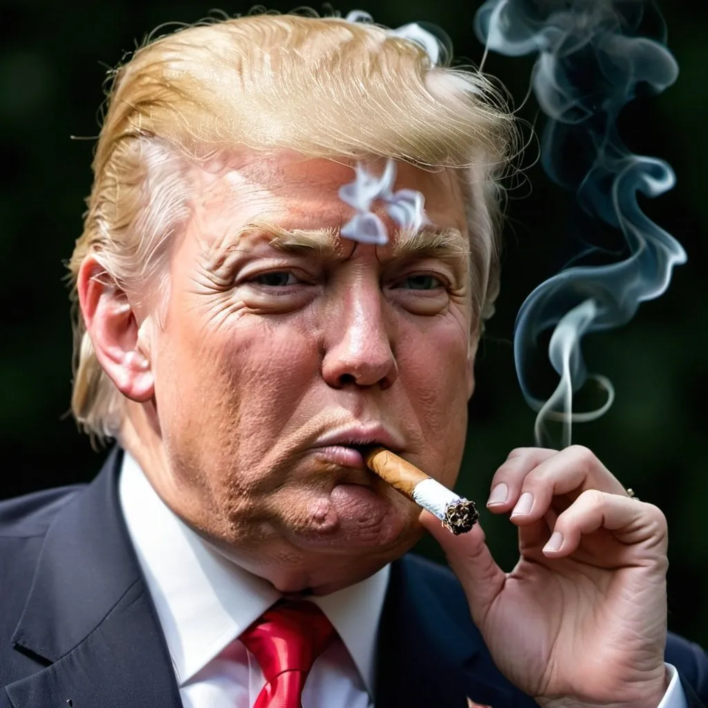 Prompt: Donald trump smoking cigar