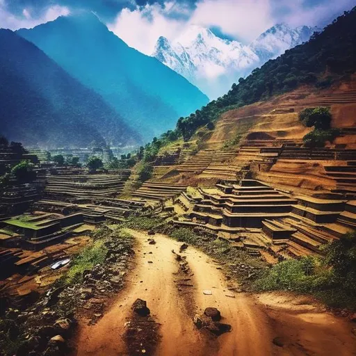 Prompt: Iphone naturepicture of dhupu, sankhuwashaba, Nepal