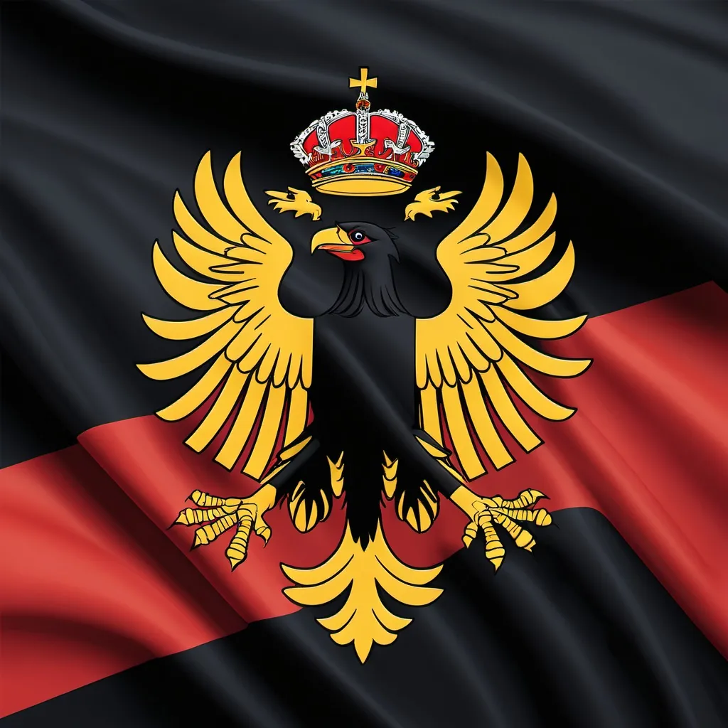 Prompt: A flag that resembles a German greater Empire


