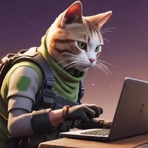 Prompt: cat playing fornite




