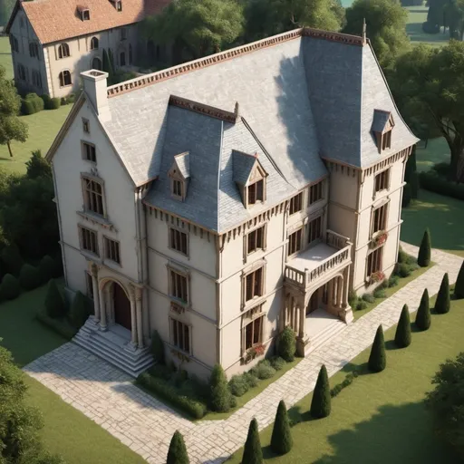 Prompt: Create a mansion from the 14th century 