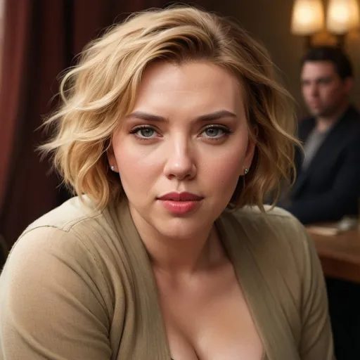 Prompt: Scarlet johanson overweight