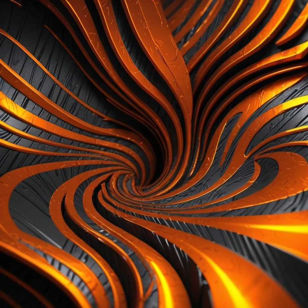 Prompt: Damascus steel wallpaper 4k neon orange BRIGHTER metallic asymmetrical
3D 