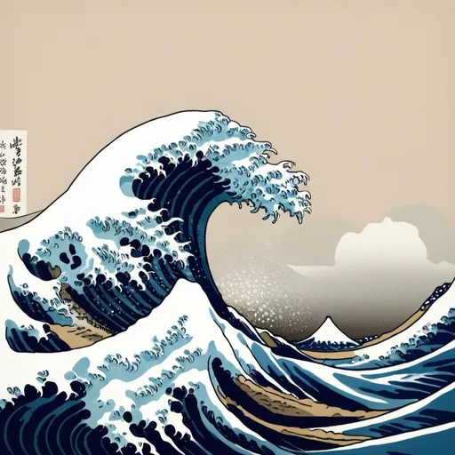 Prompt: great wave of kanagawa