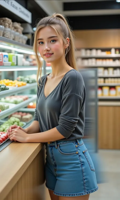 Prompt: This photograph features a young woman with light blonde hair, styled in loose waves, sitting at a wooden table. She is wearing a cozy, deep burgundy knit sweater with a beige, fringed shawl draped over her shoulders. Her right hand rests gently on her cheek, and she is smiling softly at the camera with light blue eyes. In front of her, on the table, is a white ceramic mug filled with hot chocolate, topped with a few small, white marshmallows. The background is softly blurred, but it includes warm, glowing fairy lights that create a festive, cozy atmosphere. To the right, there is a decorated Christmas tree with red and gold ornaments, partially visible and adding to the holiday feel. The overall color palette of the image is warm and inviting, with rich reds, soft beiges, and golden lights. The texture of the knit sweater and the fringed shawl adds a sense of warmth and comfort. The photograph captures a moment of relaxed, holiday cheer, emphasizing the cozy and festive atmosphere. @6xxJ71BrCUVJW7kKjexI 