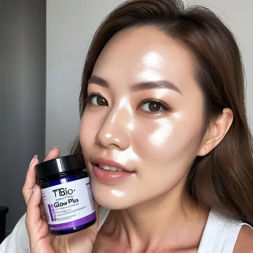 Prompt: Hey everyone! I’ve been using Tbio Glow Plus, and it’s been a game-changer for my skin! It’s packed with 8000mg of Collagen Peptides for skin elasticity and hydration, plus Japanese Glutathione for brightening and reducing oxidative stress. With powerful antioxidants like Grape Seed Extract, Vitamin C, and E, it protects and enhances skin health while supporting collagen production. It even has Centella Asiatica and Bamboo Extract to aid in skin regeneration and strengthen hair and nails! Each ingredient works together to give me that glowing, youthful look—Tbio Glow Plus has truly become my daily essential!"