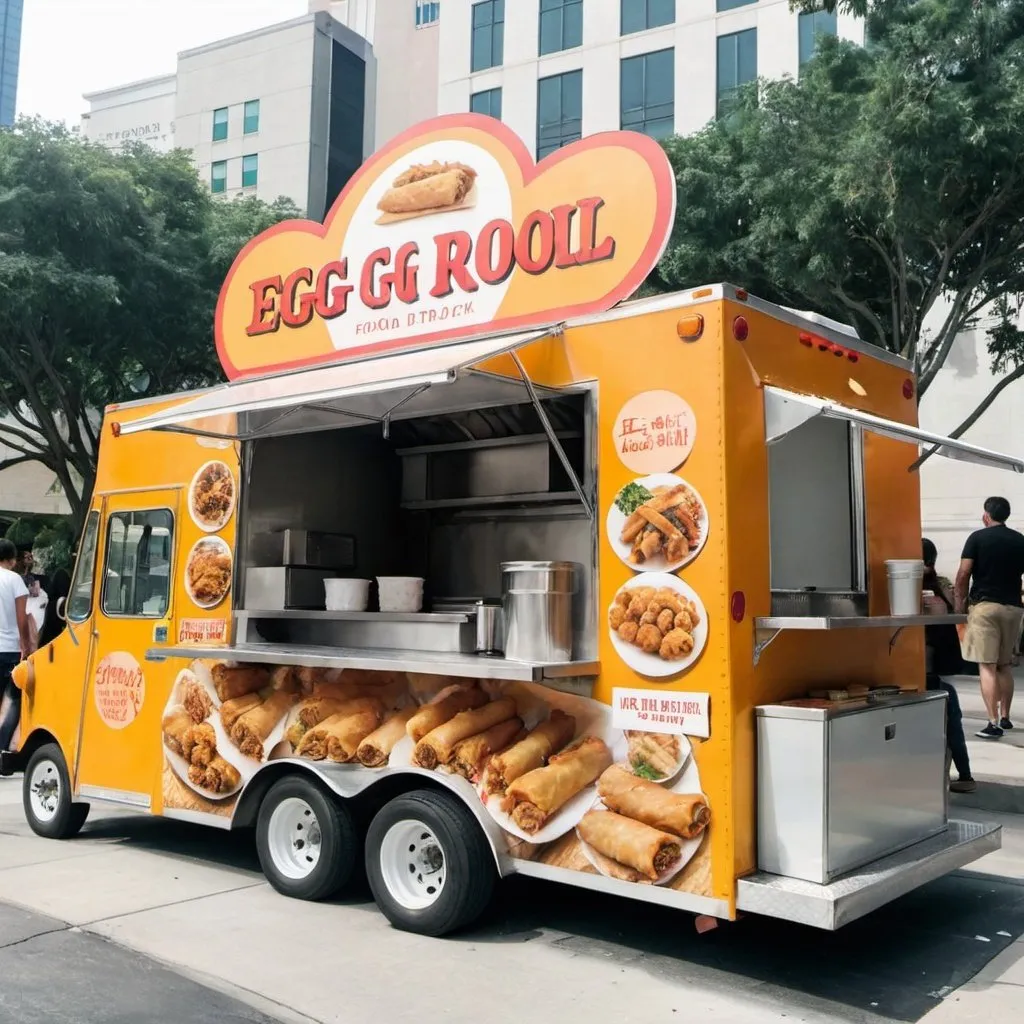 Prompt: Eggroll Food Truck