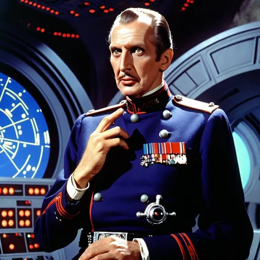 Prompt: Vincent Price in the role of Grand Moff Tarkin from Star Wars