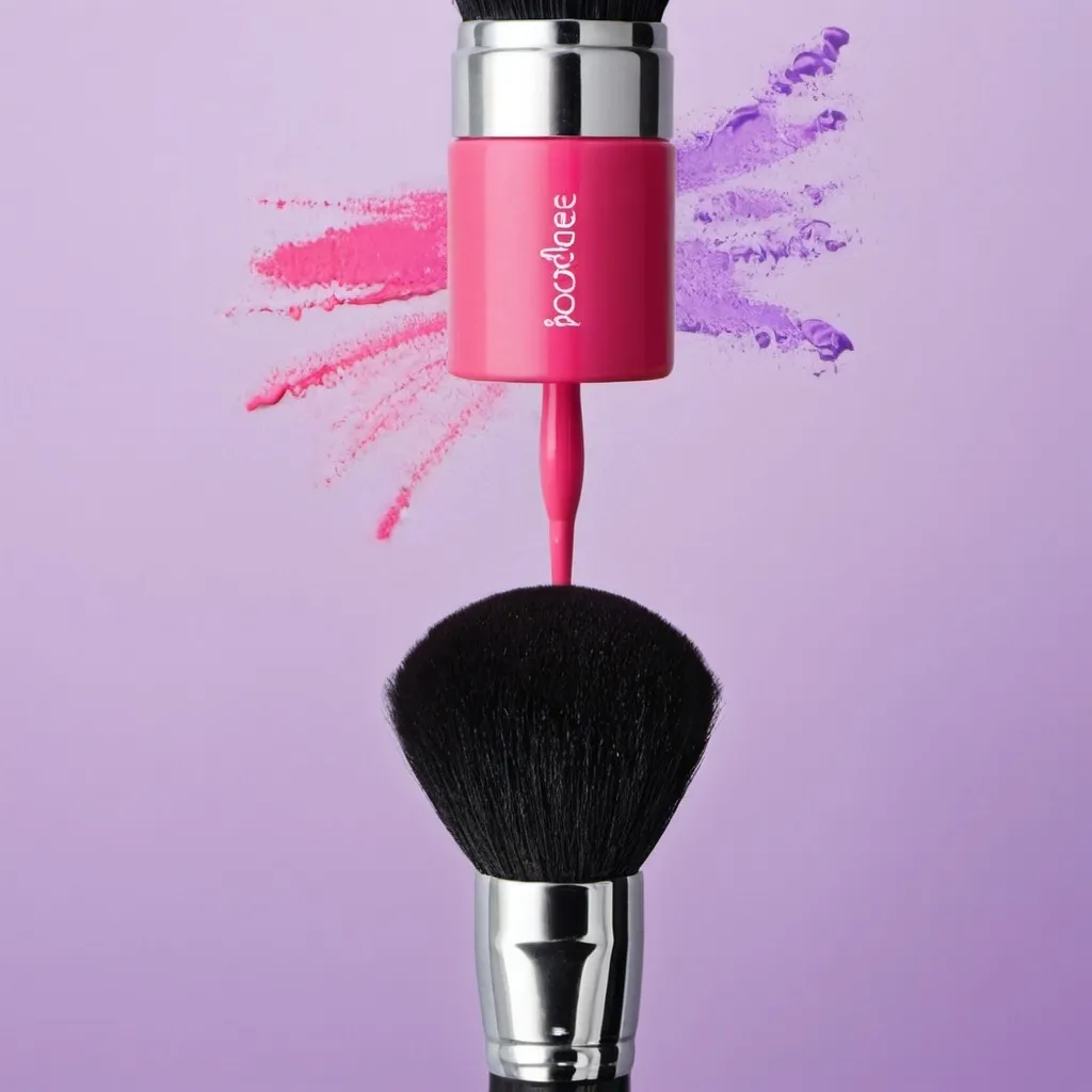 Prompt: A facebook cover photo for an automatic makeup brush cleaning product