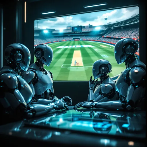 Prompt: 
ai robots are planning to take over the cricket world