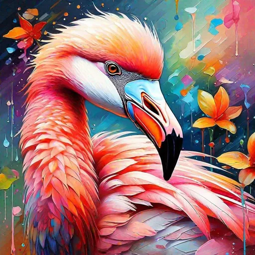 Prompt: Splendid portrait of A baby flamingo l! :: breathtaking cover art by Leonid Afremov, Brian Kesinger, Alena Aenami, Erin Hanson, Jean Baptiste Monge, insanely detailed, triadic color