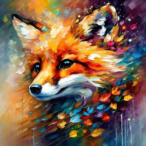 Prompt: Splendid portrait of A baby foxl! :: breathtaking cover art by Leonid Afremov, Brian Kesinger, Alena Aenami, Erin Hanson, Jean Baptiste Monge, insanely detailed, triadic color