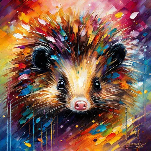 Prompt: Splendid portrait of A baby porcupinel! :: breathtaking cover art by Leonid Afremov, Brian Kesinger, Alena Aenami, Erin Hanson, Jean Baptiste Monge, insanely detailed, triadic color