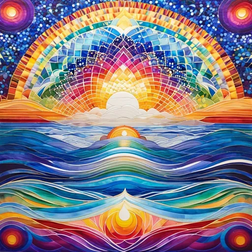 Prompt: Theta waves, dancing between 4-8 Hz, invite us into the realm of creativity, intuition, and daydreams. Like a canvas for memories and emotions, they weave a tapestry during moments of internal focus, meditation, and spiritual awareness. In this frequency, the mind becomes a sanctuary where imagination takes flight, and the soul explores the landscapes of dreams.