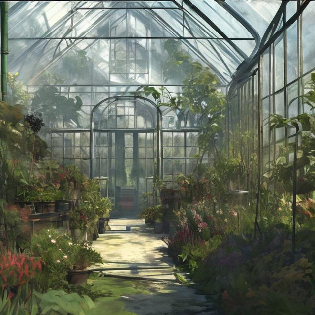 Prompt: A greenhouse in dishonored art