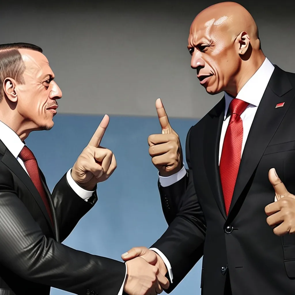 Prompt: The Rock vs Recep Tayyip Erdogan