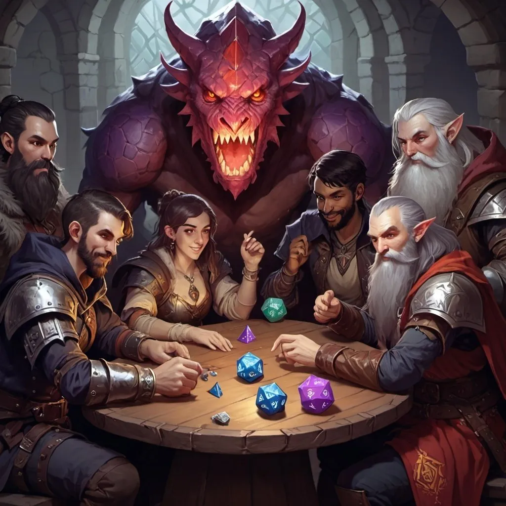 Prompt: Dnd discord group with a d20