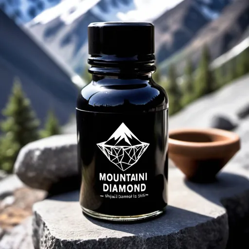 Prompt: my brand is mountian diamond my product is  a shilajit could you make a facebook post for me with a beatifull picture of shilajit bottle on cover should be mention my brand name