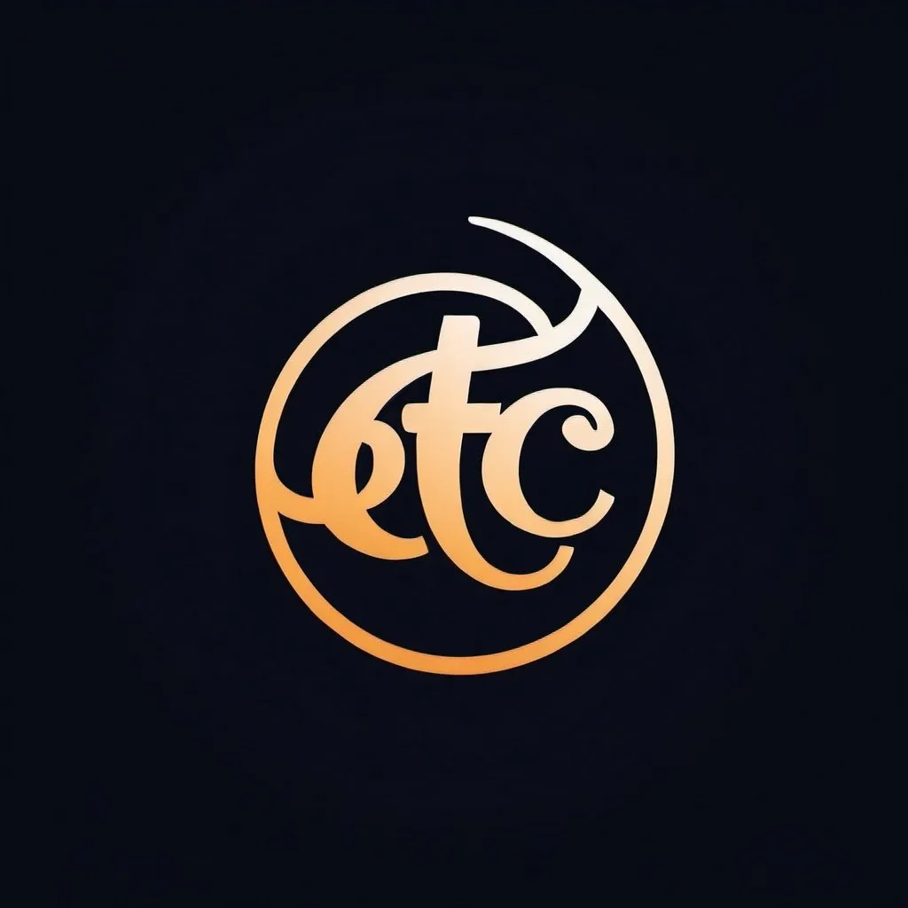 Prompt: Lettering "ETC" Round Shape logo logo for tours and consultancy company