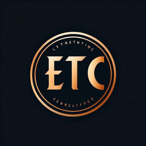 Prompt: Lettering "ETC" Round Shape logo
