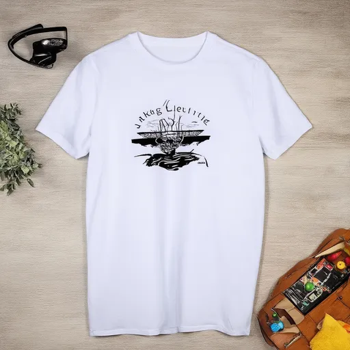 Prompt: Make a design for t shirt white colour 
