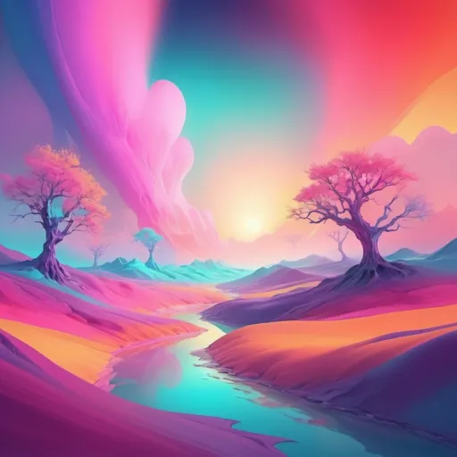 Prompt: A surreal digital painting of a forgiveness-themed abstract landscape, vibrant and dreamy, high-definition, digital art, colorful, ethereal lighting, forgiving atmosphere, abstract shapes, vibrant colors, soft transitions, forgiveness-themed, dreamy, surreal, high-definition, digital art, colorful, ethereal lighting