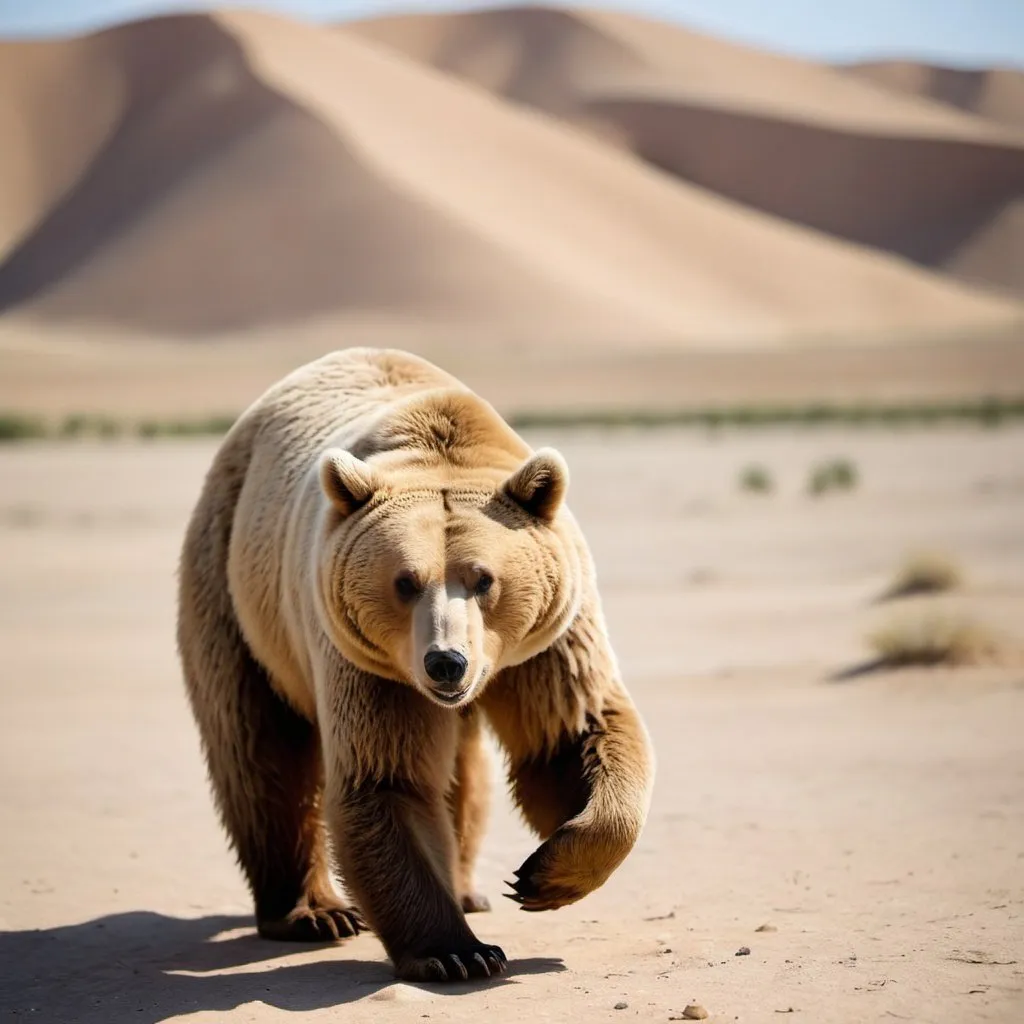 Prompt: gobi bear in the desert 