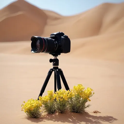 Prompt: Make a nice video of flower in desert 