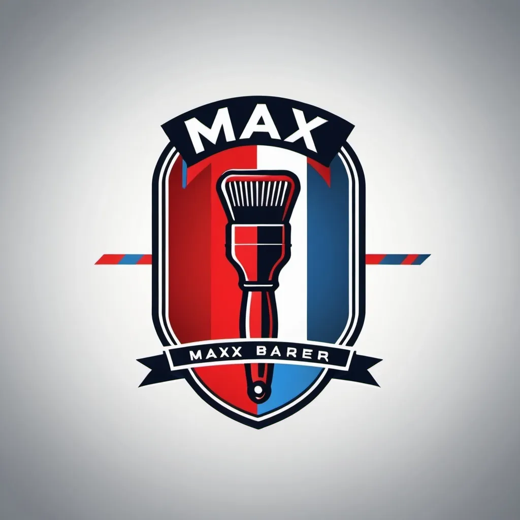 Prompt: Logo for barbershop name MAXX BARBER
