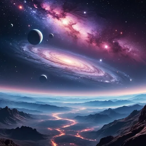 Prompt: Galaxy space beautiful view 