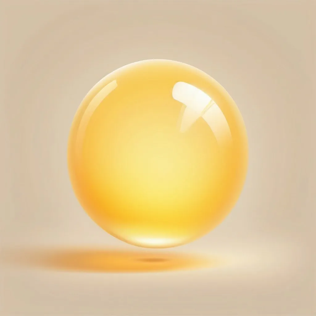 Prompt: floating ovoid orb of soft warm yellow light in kid's illustration style, transparent background