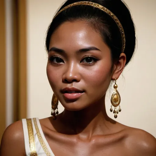 Prompt: Dark skin Thai lady I want her to look similar to the ones you’ve generated me but give her a complexion from someone from Egypt