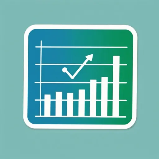 Prompt: Charts & graphs icon. Blue & Green themed