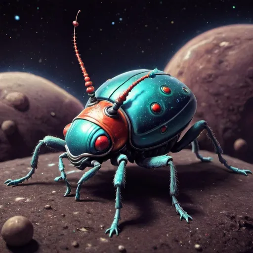 Prompt: Stoned Space Bug. 