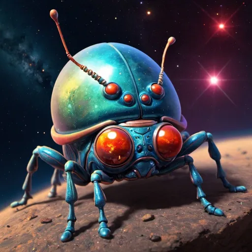 Prompt: Stoned Space Bug. 