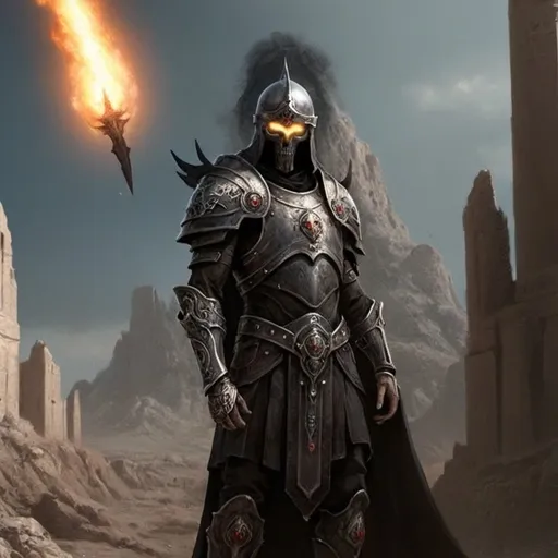 Prompt: In the image, Vilicus stands tall and proud, his form clad in gleaming armor and his eyes burning with the fire of ambition. His helmet, adorned with the symbols of Mars, radiates an aura of divine power, granting him strength and focus on the battlefield. Behind him, the ruins of ancient cities lie in ruin, a testament to his unstoppable march toward greatness. Vilicus is a conqueror, a warrior, and a symbol of the eternal struggle for power that defines the world of ancient warfare.