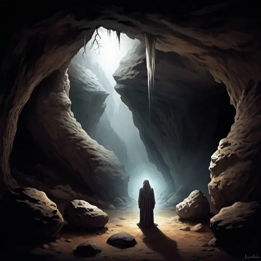 Prompt: The Mystics stood with a bated breath. The silence after the ceremony finished. They didn't possess entire authority over their matters, and they had acted without thinking. Their masters would be greatly displeased. The silence that followed made their fear grow, and the expectant sounds began to return to the cave after the unnatural event.