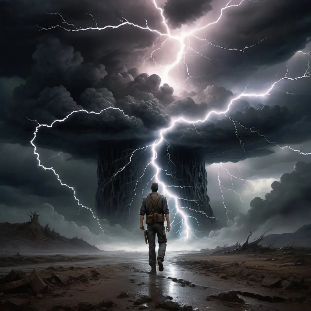 Prompt: The storm, now a cataclysmic force, reached its zenith, echoing the tumult within the Lastbourne's conflicted soul. 
The Lastbourne gave a solemn hum, yet spoke nothing in response. In the next moment, in a flash of light, he was gone. No dust, ash, smell, sight, or sound to indicate he had been there.
