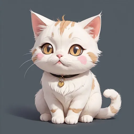 Prompt: cat anime cute wonky large