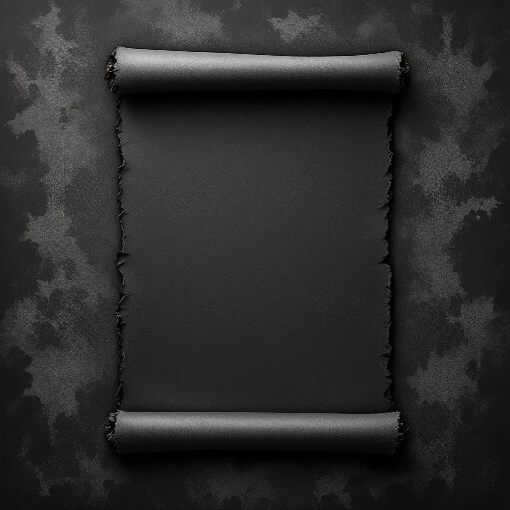 Prompt: a black white scroll open up  