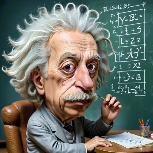 Prompt: Dr Einstein   testing Ybis thought experiment with his equations