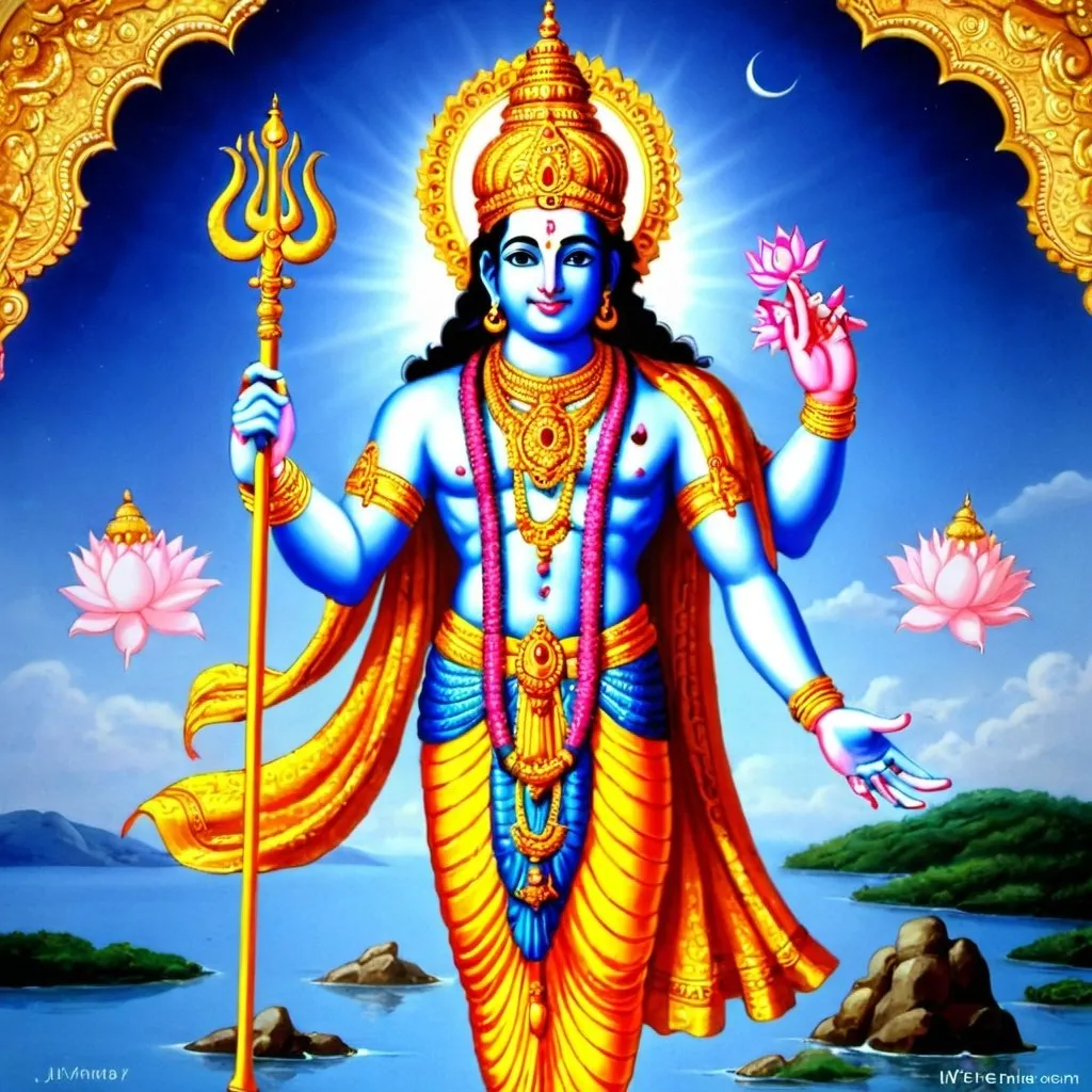 Prompt: Lord vishnu ji image