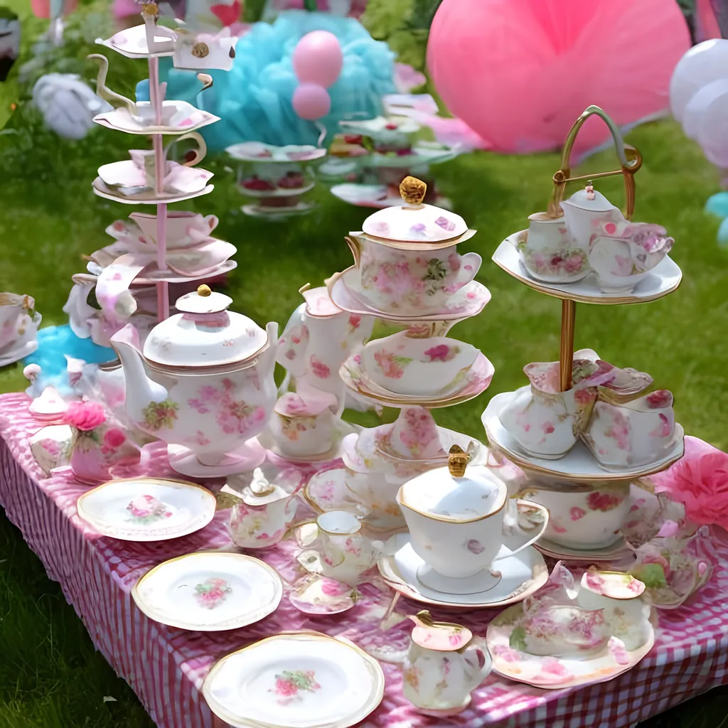 Prompt: Wonderland tea party 
