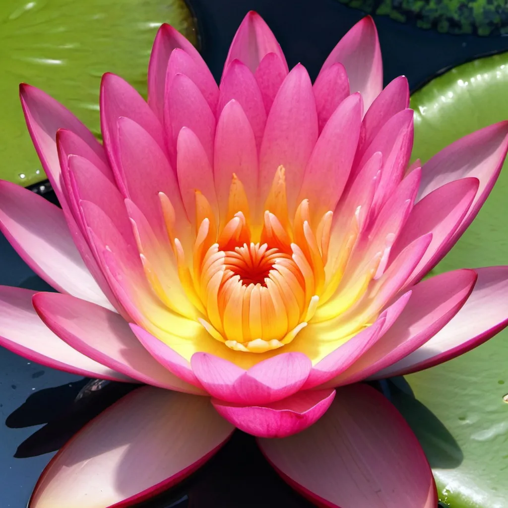 Prompt: Pink 5 waterlily Flower