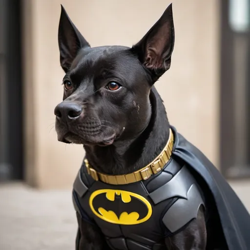 Prompt: Batman as dog