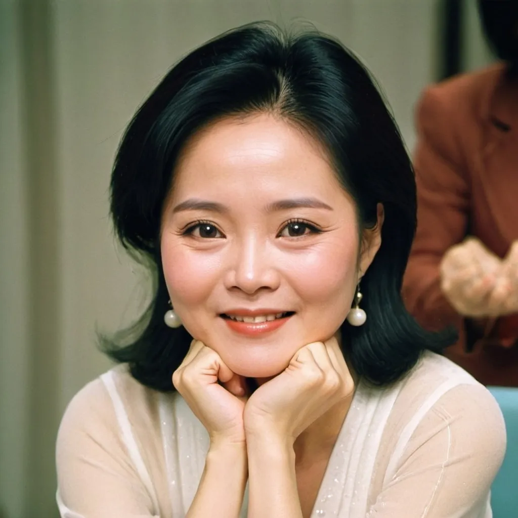 Prompt: Teresa Teng super sweet face emotion 